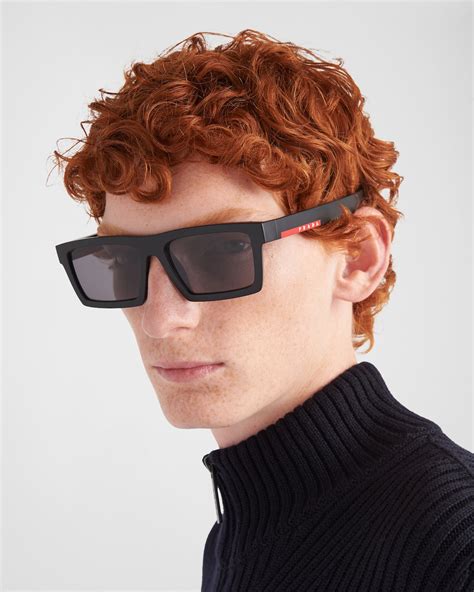 Lens: Black Prada Linea Rossa Impavid Sunglasses .